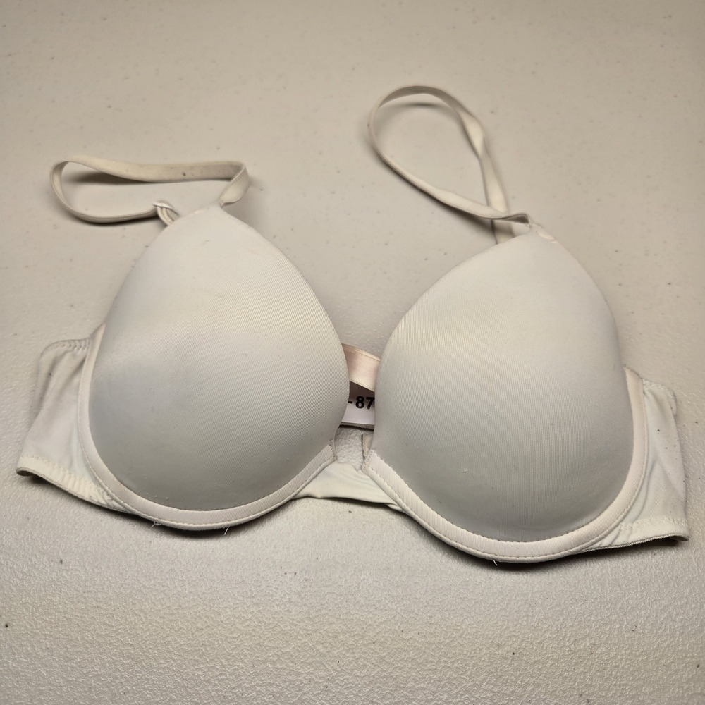 PINK Women Bra 32C White Wear‎ Everywhere Push Up Convertible